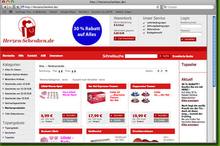 Herzen-Schenken Online-Shop